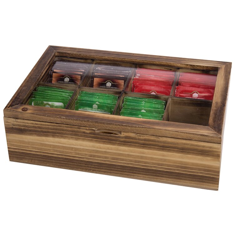 MyGift MyGift Wood Tea Box