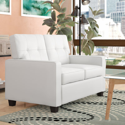 51'' Faux Leather Loveseat