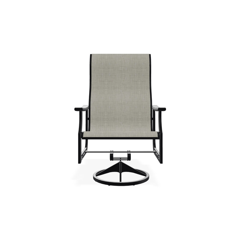 St. Catherine Polymer Outdoor Lounge Chair, Black, Alloy Sunbrella®
