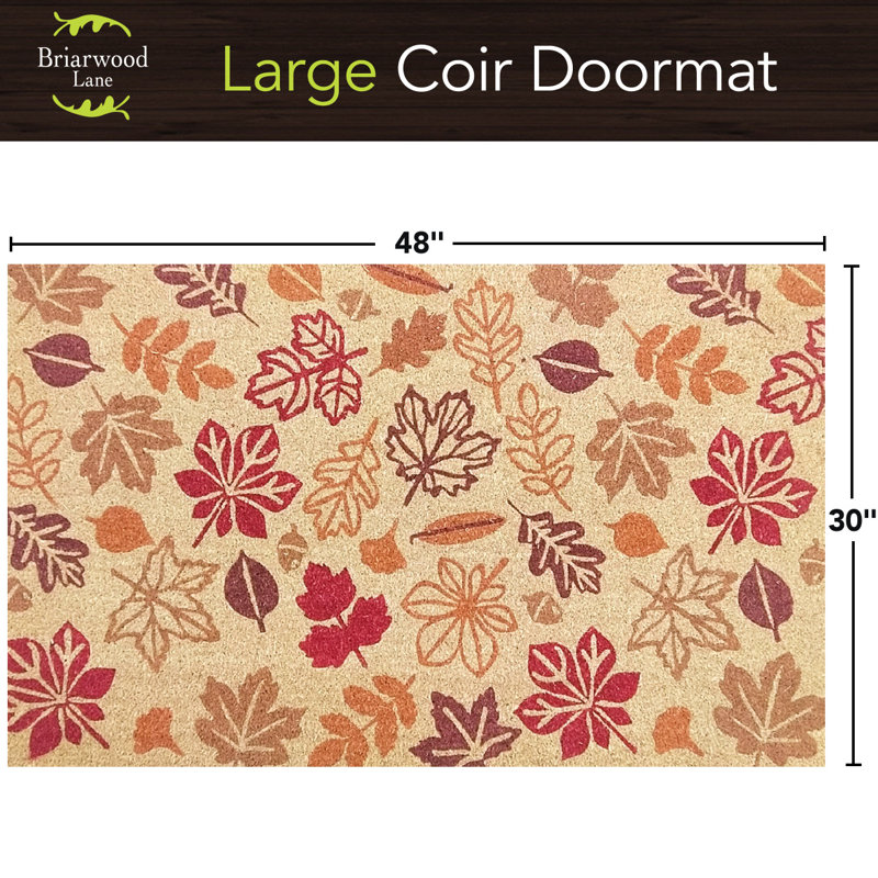 Paillasson feuille, L 30 po x L 48 po, Orange