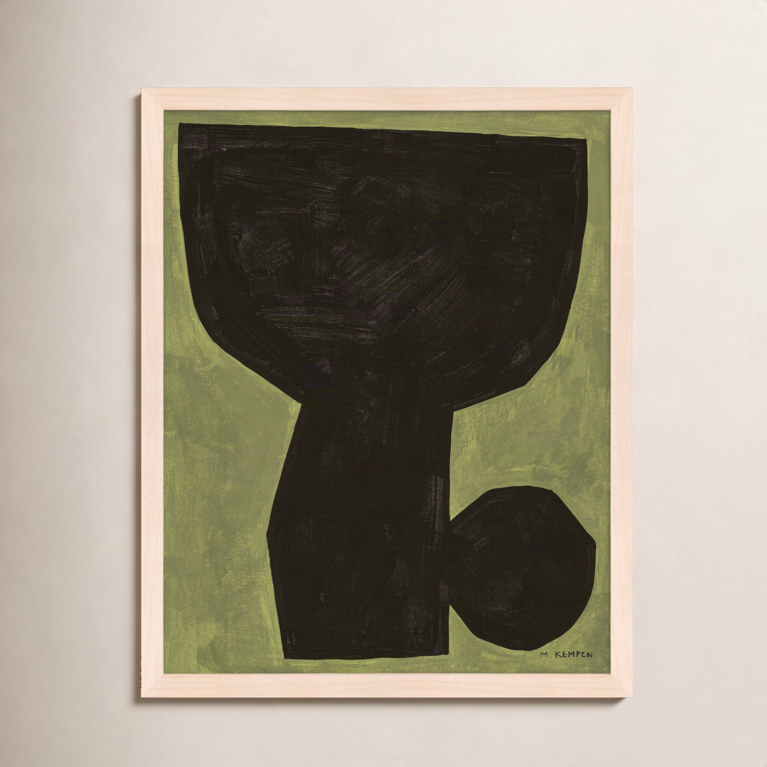Module On Green 1 by Michael Kempen, Yellow, 20" H x 16" W x 1.25" D