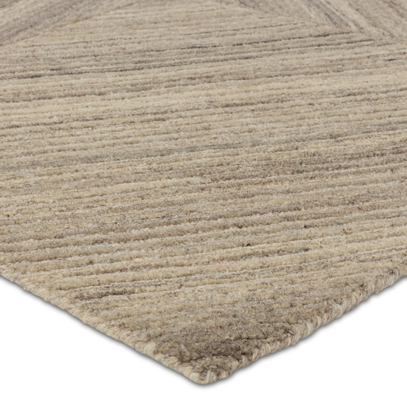Jaipur Living Istanbul PVH17 Handmade Geometric Taupe and Gray Area Rug (10'x14'), Rectangle 8' x 10'
