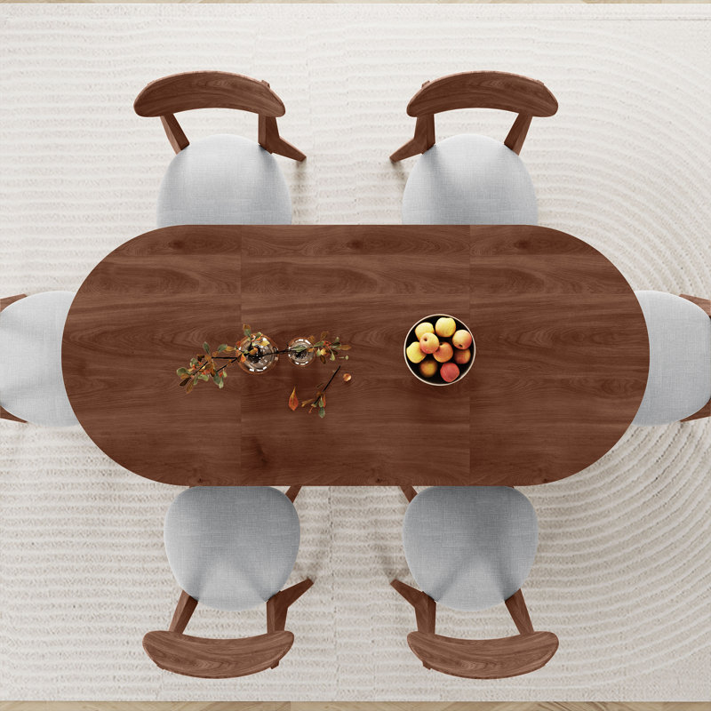 70.87" Oval Dining Table, Walnut