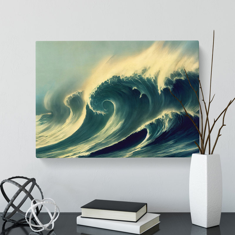 Dramatic Ocean Wave - Wrapped Canvas, 40cm H x 60cm W x 3cm D