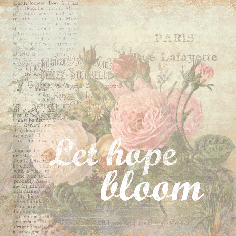Blooming Antique 4 - Wrapped Canvas Print, 30cm H x 30cm W x 3.8cm D