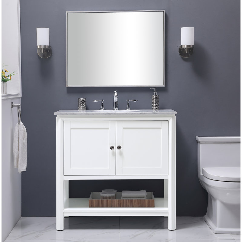 Ensemble de meuble-lavabo simple 36 po Newsoms, Blanc