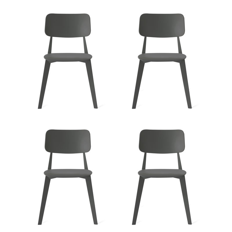 Chaise empilable d'extérieur et d'intérieur Stellar, Gris anthracite