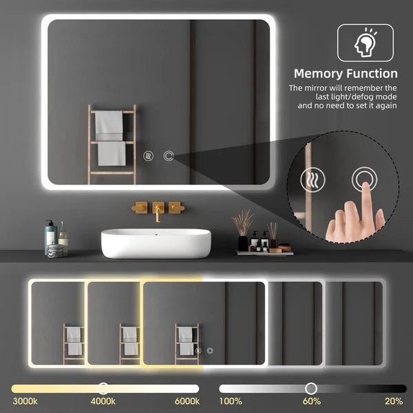 Kymberlie Rectangle Wall Mirror, 34" x 27"