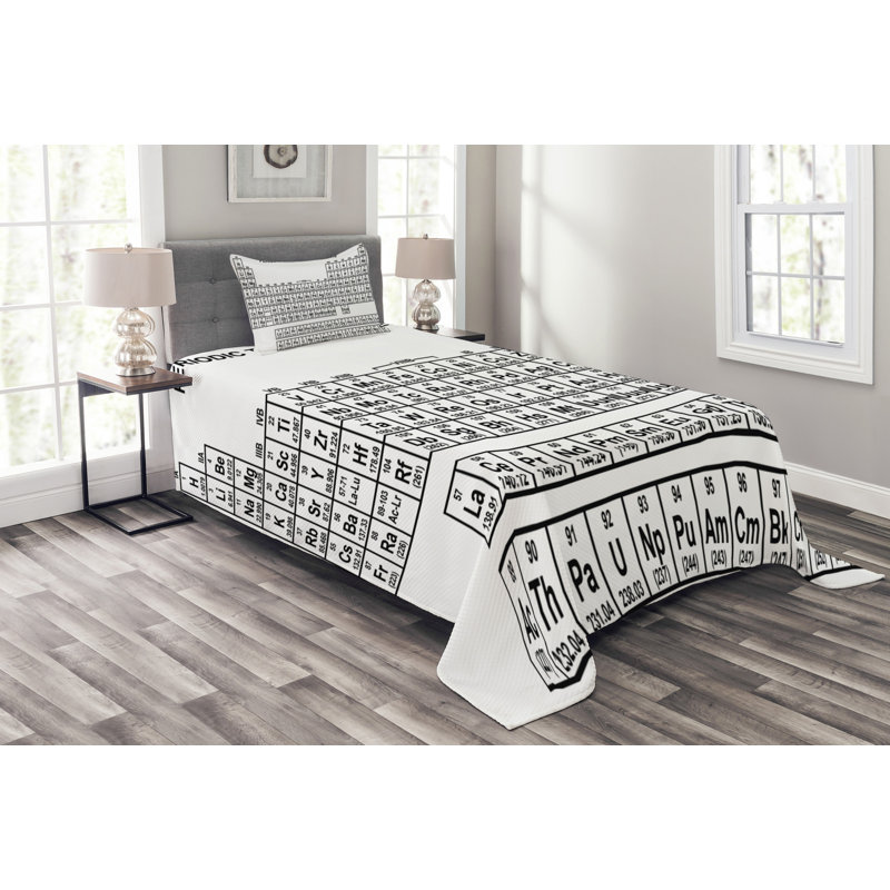 Adori Black/White Microfibre Bedspread Set, 170 x 220 cm Bedspread - 1 Sham