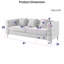 Canapé modulaire surdimensionné à 81 places de 81 po, conception épurée Art Deco, pieds en métal doré, 3 coussins lombaires-1174423680