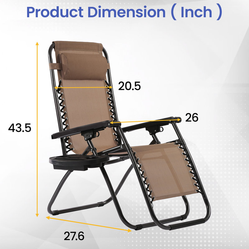Chaise zéro gravité inclinable et pliable Libertad, Tanné