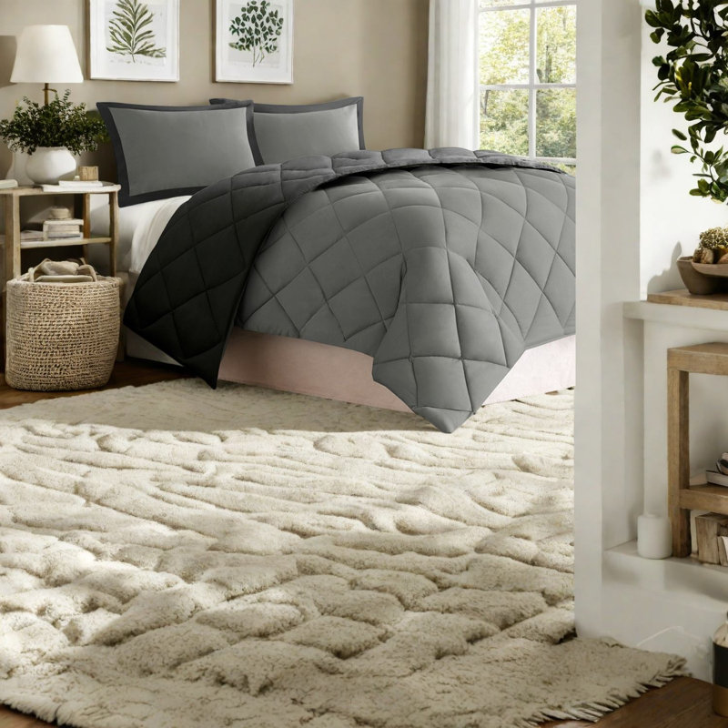 Cozy Reversible Bedding Sets, Polyester Comforter For Home Relaxation