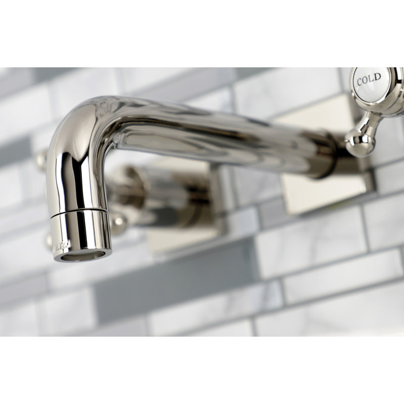 Robinet de salle de bain mural Metropolitan, Nickel poli