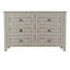 Commode 6 tiroirs au design rustique pour chambre à coucher-1096030903