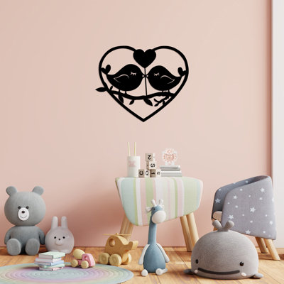Stylish Decorative Metal Wall Accessory, Black, 25.6 x 20.9 inches | 100% Metal, Thickness: 0.06 inches | Easy Wall Mounting with Back Piece | Perfect for Modern Home Decor & Living Spaces, Durable and Elegant Design