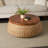 Kai Cole And Grey Rattan Wrapped Living Room Brown Coffee Table With Teak Tabletop