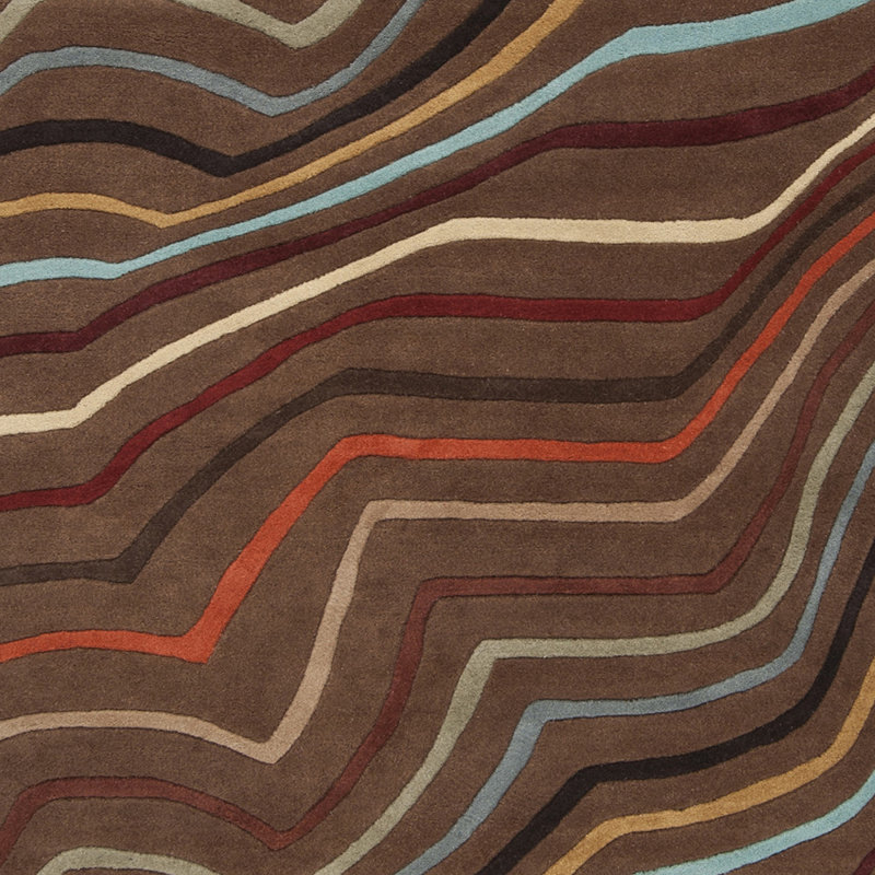 Adhrith Wool Abstract Indoor Rug, Square 9'9"