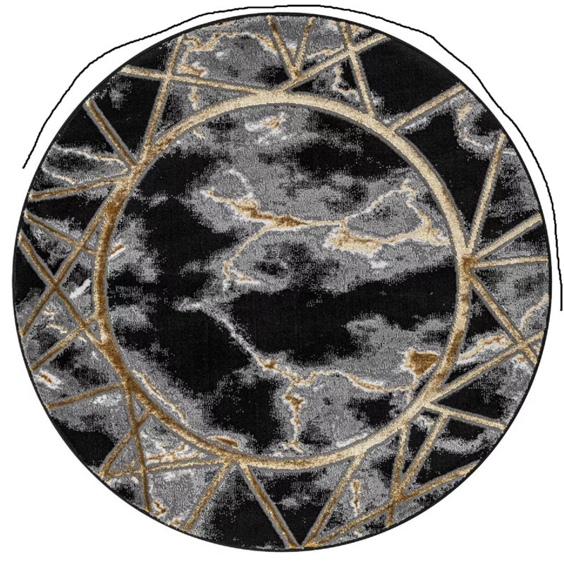 Abstract Area Rug, Round 120 cm