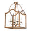 4 - Light Open Frame Retro Lantern Cage Semi Flush Mount