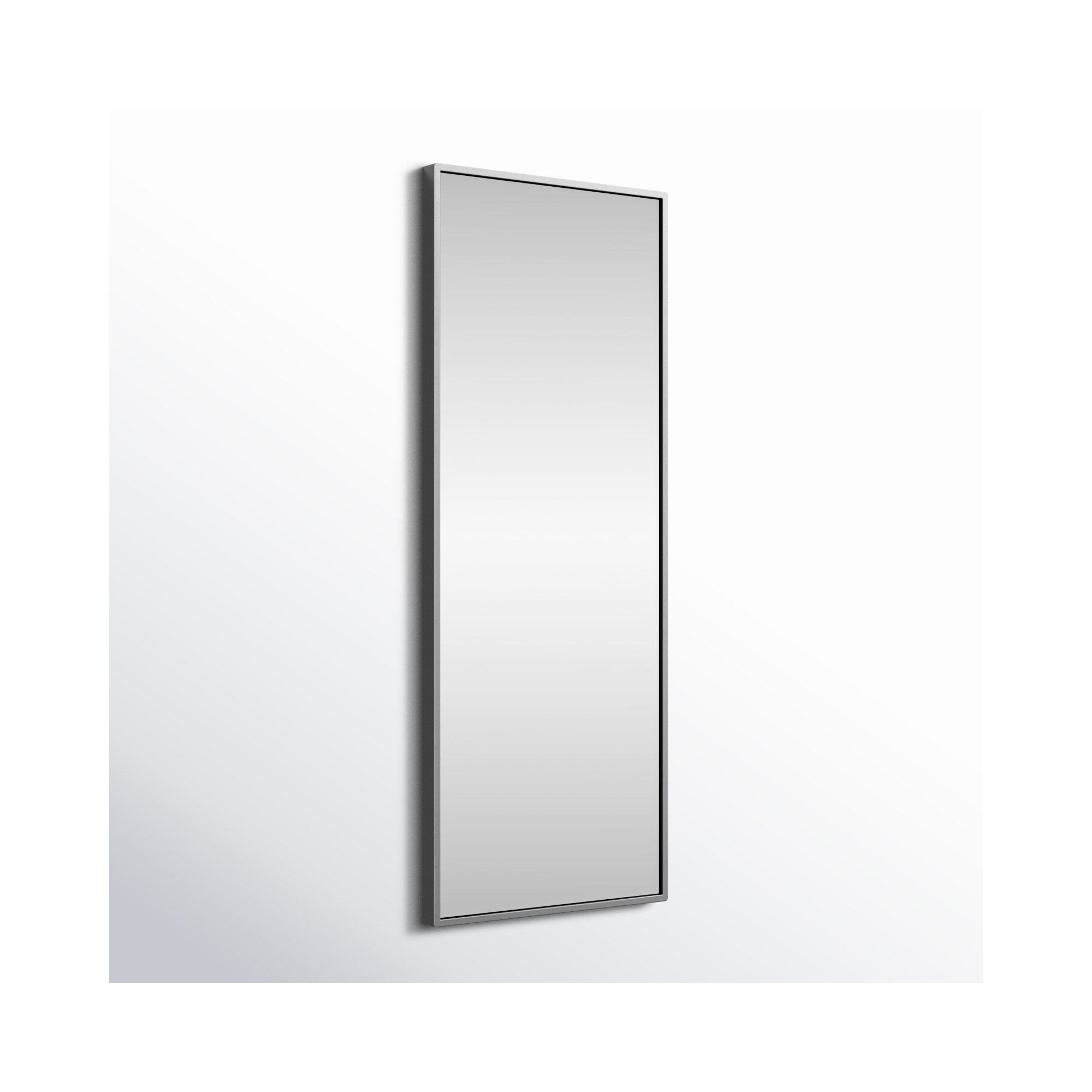 Sabine Metal Rectangle Wall Mirror, Gray, 36" x 14"