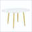 Extendable Round Dining Table with White Pattern MDF & Gold Legs