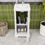 Meuble-lavabo avec lavabo en céramique, tablette réglable et porte à fermeture en douceur pour salle de bain compacte