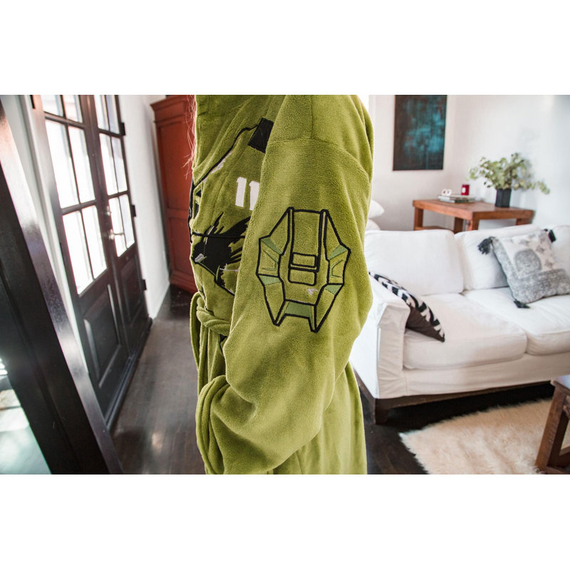 Gender Neutral Mid-Calf Bathrobe with Pockets and Hood