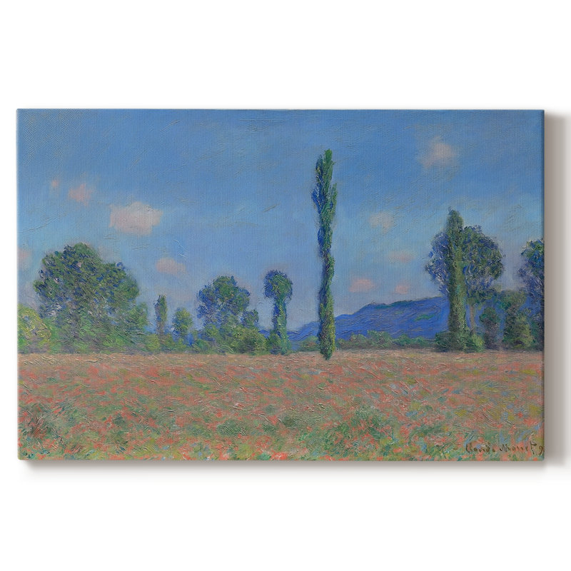 Poppy Field, Giverny-Claude Monet-Gallery Wrapped Canvas-1891, 24 x 36