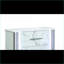 Marble-Inspired LED Nightstand with 2 Drawers &amp; Metallic Trim