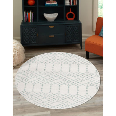 Tapis ivoire à motif géométrique ivoire d'Igon