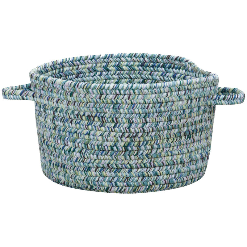Longshore Tides Polyethylene Plastic Decorative Basket, Blue, Basket 16"