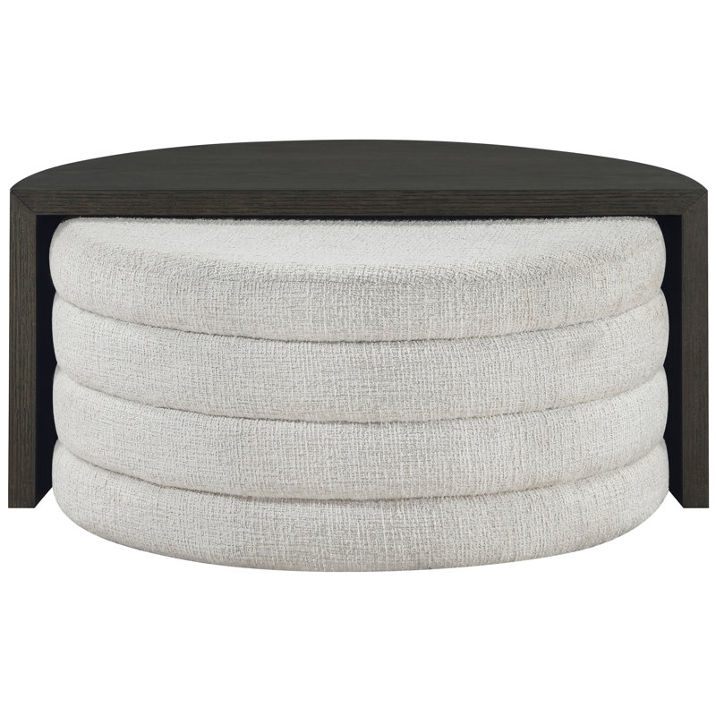 Table basse avec tabouret Florence, Noir