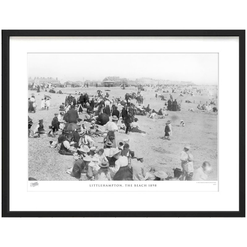 Littlehampton, The Beach 1898 by Francis Frith - Single Picture Frame Print, 60cm H x 80cm W x 2.3cm D