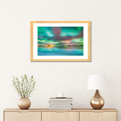 Impression sur toile, "Aurora Borealis, Lake Myvatn, Iceland"