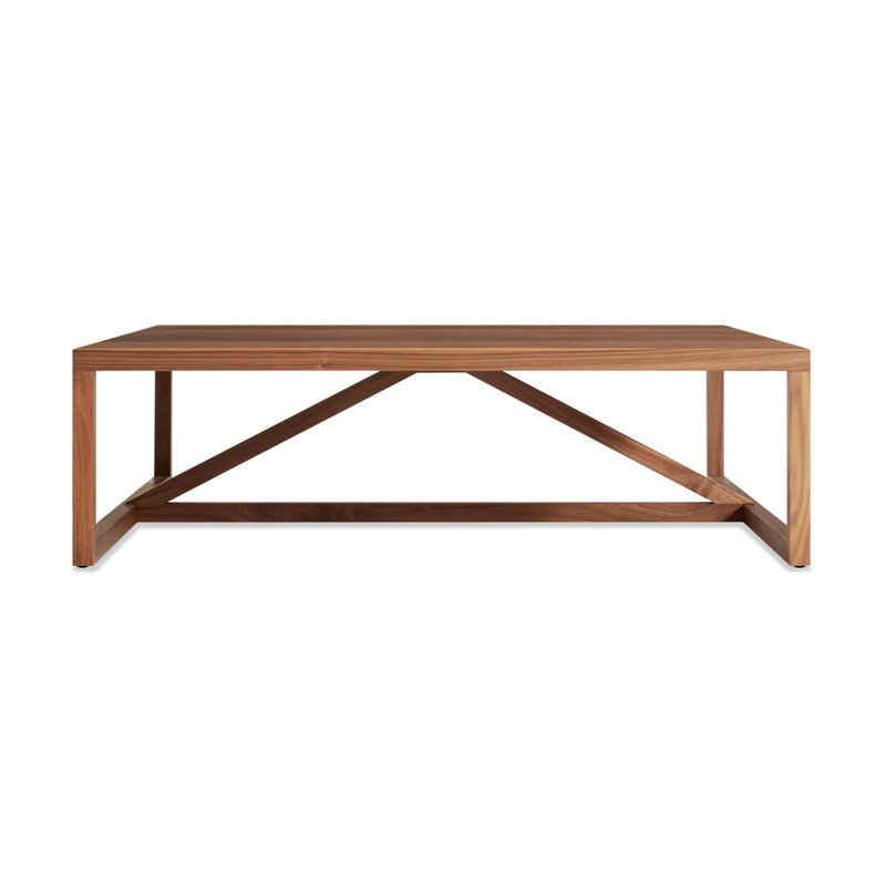 Strut Coffee Table, Walnut, 14" H x 54" L x 20" W