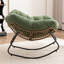 Chaise d'appoint berçante rembourrée Chenille-1979175376