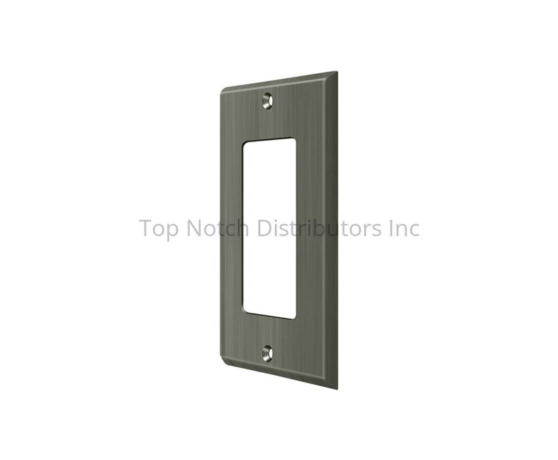 Plaque d'interrupteur de commande; Bascule simple; Finition nickel antique, Antique Nickel