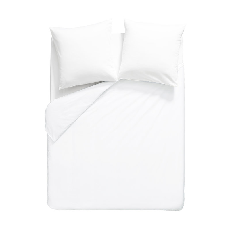Jaeleigh Cotton Solid Colour Duvet Cover, White