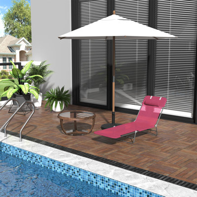 Chaise longue pliante Outsunny