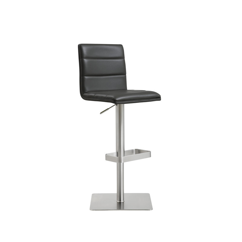 Tabouret pivotant à hauteur réglable Nebahat, Gris foncé