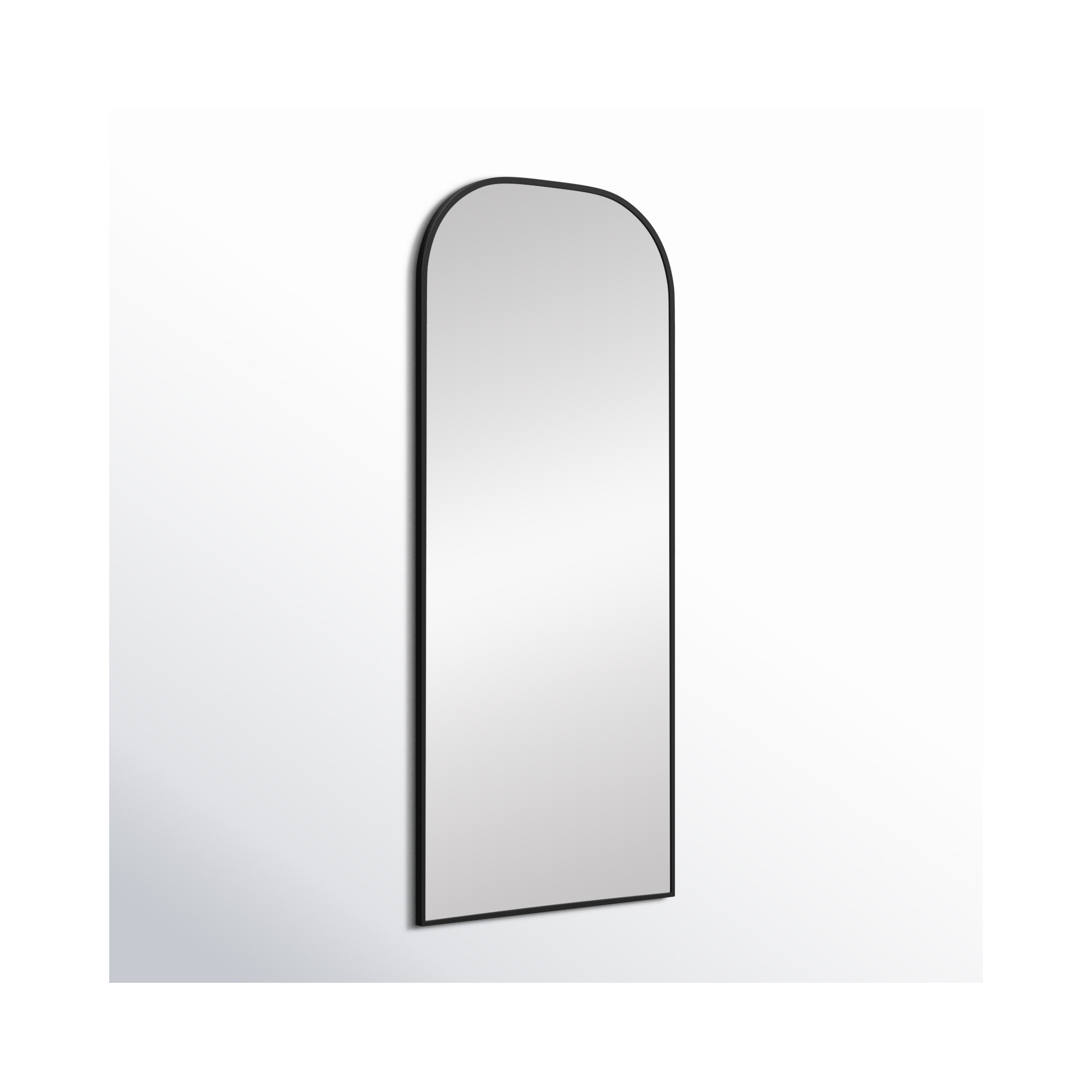 Sabine Metal Wide Arch Wall Mirror, 66" x 28", Black