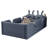 Upholstered Platform Bed with Rabbit Cushion-479619235