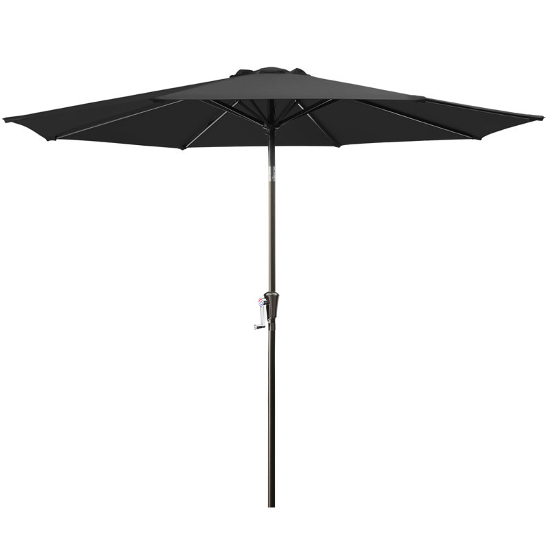  Parasol d'extérieur 90 po, Noir