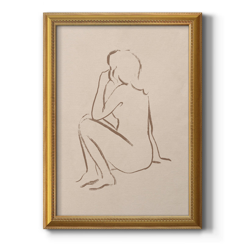 Toile de qualité supérieure avec croquis Soseed Pose II - prête à être accrochée, H 20 po x l 16 po x P 2,5 po