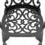 Ensemble de 7 pièces de mobilier de patio en aluminium coulé avec cadre noir et coussins de siège-1491189417