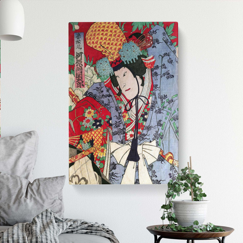 Floral Robes by Toyohara Kunichika - Wrapped Canvas, 50cm H x 35cm W x 3cm D