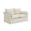 Causeuse Shane en lin beige avec 2 coussins