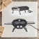 Steel Countertop Propane Pizza Oven and Gas Grill Set with 13" Pizza Stone, Hose, and Regulator