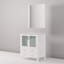 Meuble-lavabo blanc 30 po X P 18,25 po D, plateau en céramique blanche et Miroir-1460140106