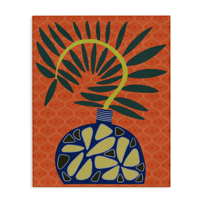  Art mural moderne sur vase orange par Regina Moore